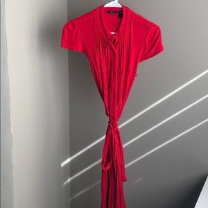Mango Jersey Wrap Dress, Red, Size Medium